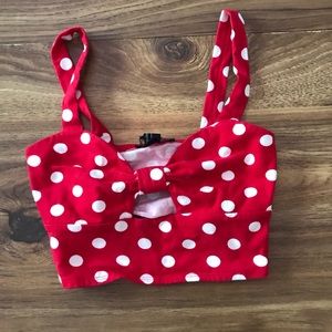 Polka dot crop top